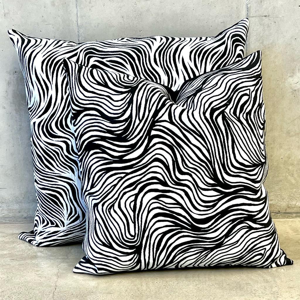 Pillows Zebra Print - Electric Butterfly Flowers